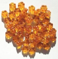 50 8mm Transparent Topaz Flower Beads